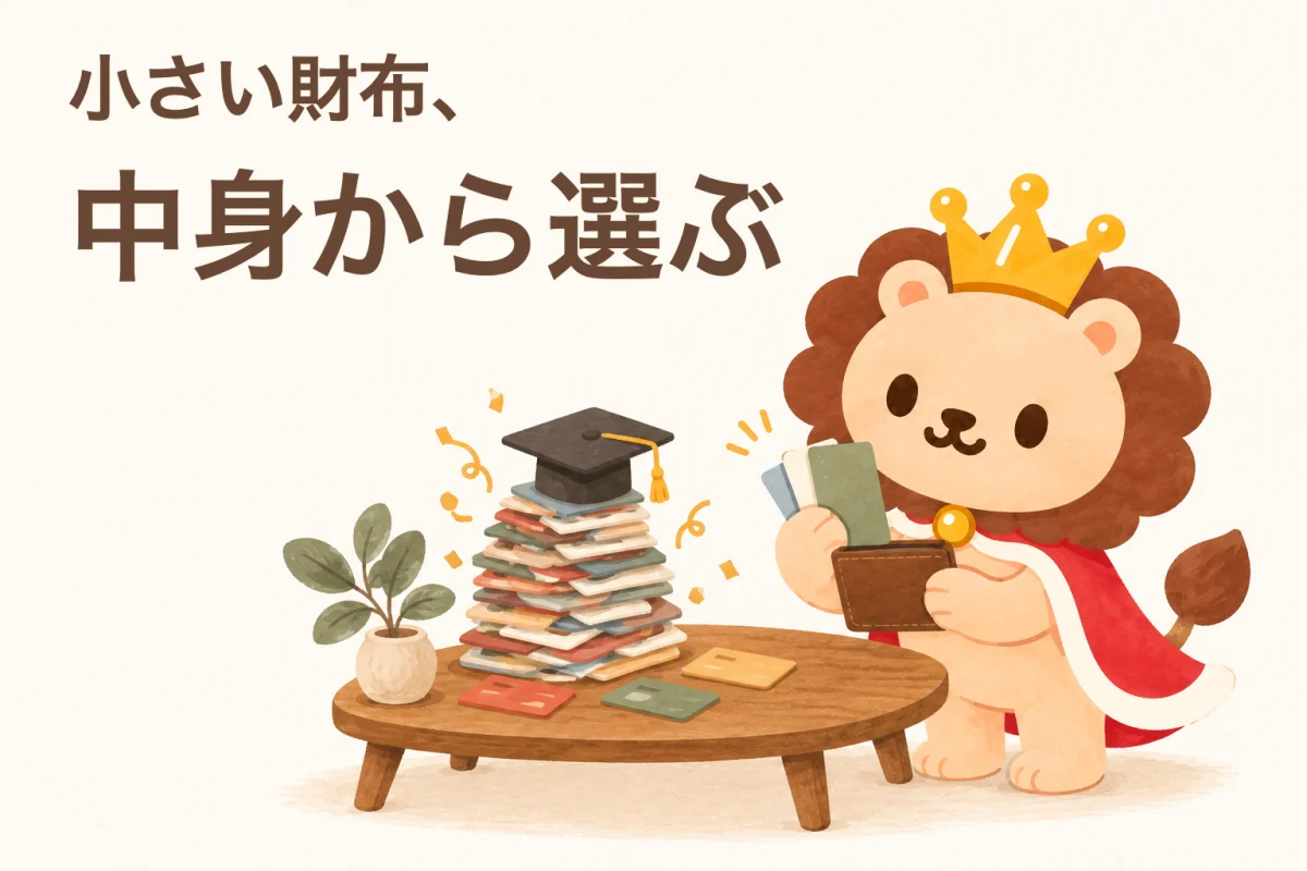 小さな財布へカードを選び、古いカードを卒業させるランキン